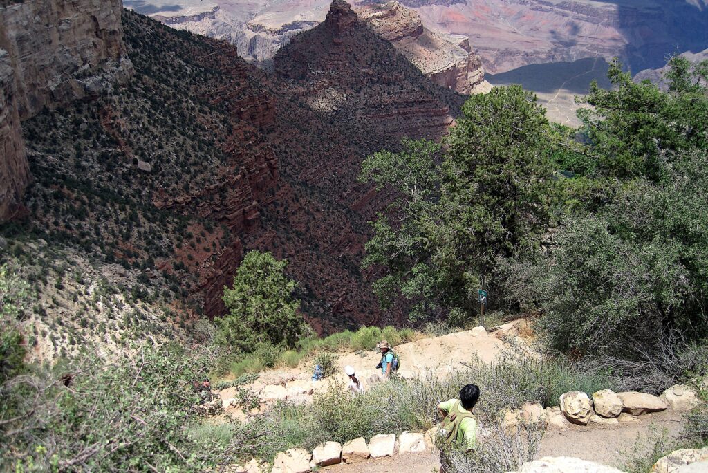 Grand Canyon trail trekking